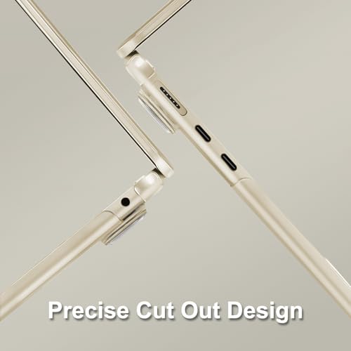 Image of MOSISO Compatible with MacBook Air 13 inch Case M5 2026 M4 2025 M3 M2 2024-2022 A3449 A3240 A3113 A2681, Scratches-Resistant Protective Hard Shell for MacBook Air 13.6 inch Case, Crystal Starlight