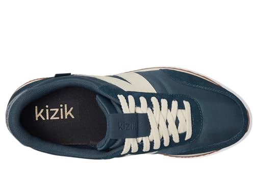 Image of Kizik Slip On Sneakers: Milan - Comfortable, Retro Nylon & Suede, Mens & Womens Walking Shoes with Arch Support, Hands Free Convenience, Wear All-Day