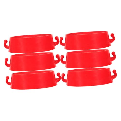 Unomor Parking Barrier Traffic Cone Connector Kit 6pcs Plastic Chain Connectors for Road Safety Easy to Install