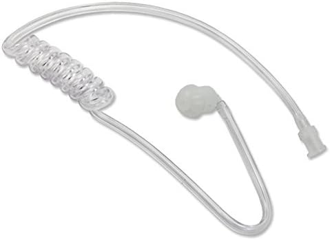 Clear Coiled Acoustic Tube with Earbud for Two-Way Radio ExpertPower