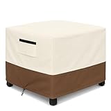 Waterproof Patio Ottoman Cover, Square Outdoor Side Table Furniture Cover with...