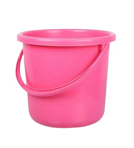 Samruddhi Plain Solid Design & Unbreakable Strong Plastic Bathroom Bucket Capacity 17 LTR Color - Pink