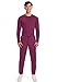 Cherokee Joggers for Men Modern Fit Scrub Pant with Drawstring Waistband, 5 Pockets, Soft 2-Way Stretch Fabric - WW012, S, Wine
