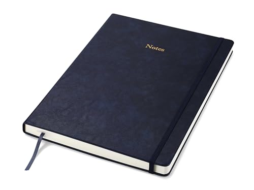 Cahier de notes Executive grand format 21,6x30,5 cm Wykeham bleu roi ligné personnalisable