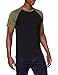 Produktbild Urban Classics Herren Raglan Contrast Tee T-Shirt, blk/olive, 3XL