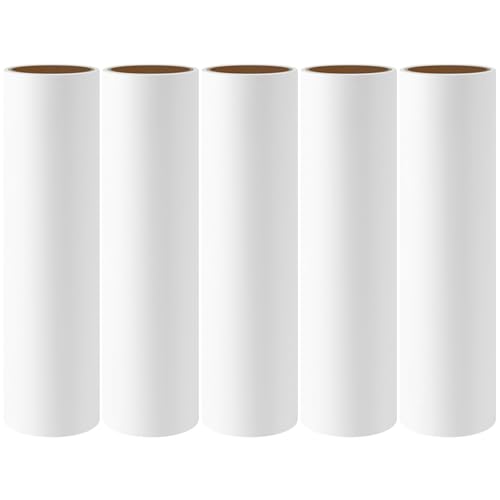 Image of 9 inch Lint Roller Refills Only for Spotty Supersize Extra Sticky Adhesive Lint Roller Refill Pet Cat & Dog Hair Remover for Clothes and Furniture, Pack of 5 Refills, 300 Sheets Total