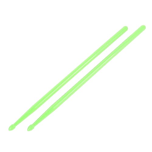 Juego de baquetas para batería, con punta de nailon, tacto cómodo, 2 piezas, para práctica en instrumentos de percusión (verde lima), accesorios para percusión miniatura 6