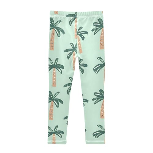 Coconut Tree Cartoon Girls Leggings Soft Stretch Workout Yoga Dance Pants for Kids Casual Tights2