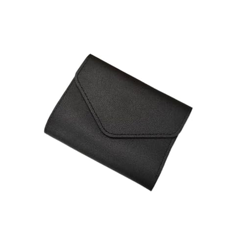 Wallets for Women Small Hasp Girl Credit Card Holder for PU Leather Coin Purse Female Wallet Short Purses for Women (Black 1PCS)