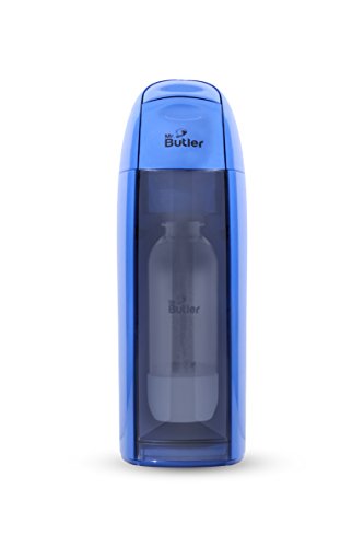 Mr. Butler Italia Soda Maker- Blue, Single Cylinder Pack, Create Sparkling Water In Home Kitchen,...