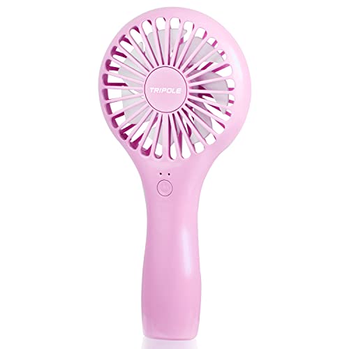 Tripole Handheld Mini Fan Battery Operated Small Personal Portable Fan Speed Adjustable Usb Rechargeable Fan For Kids Girls Women Men Home Office Indoor Outdoor Travelling, Pink #TOP2