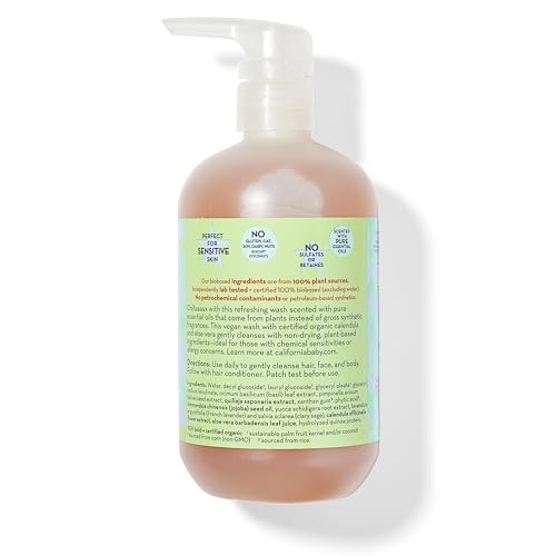 Image of California Kids Chillax Shampoo and Bodywash | 100% Plant-Based | Gentle Skincare | Lavender Shampoo for Kids + Teens | Hypoallergenic Bodywash | 562 mL / 19 oz.