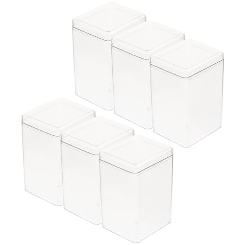 Hemobllo 6piezas Caja de Almacenaje Transparente para Figuras y Muñecas Vitrina Expositora Apilable de Pet Resistente Protección contra Polvo y Arañazos para Coleccionismo