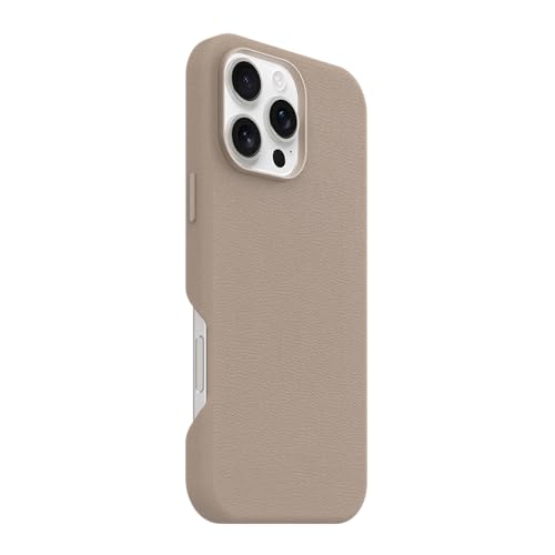 Image of OtterBox iPhone 16 Pro Max Symmetry Series Cactus Leather for MagSafe - Grey Comfort - Ultra-Thin, Sleek iPhone Case, Premium iPhone Case, MagSafe Compatible