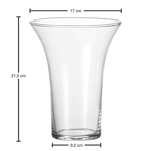 Leonardo vaas Ravenna, hoogte 21,5 cm, diameter 17 cm, handgemaakt helder glas, 012119 - Afbeelding 4