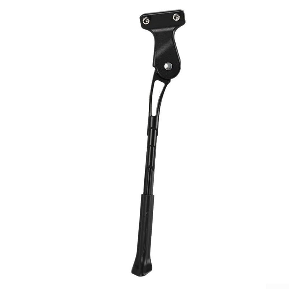 Aluminium Alloy Bicycle Kickstand Adjustable Rear Mount Stand for 22-29 Inch Mountain Bike City E-Bike Thickened Stable Support Black(Three-hole)
