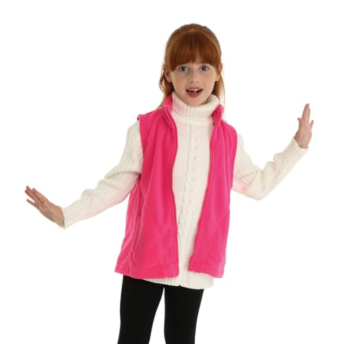 Image of LittleSpring Boys Girls Fleece Vest Sleeveless Jacket Full-Zip Fall Winter Warm Outerwear
