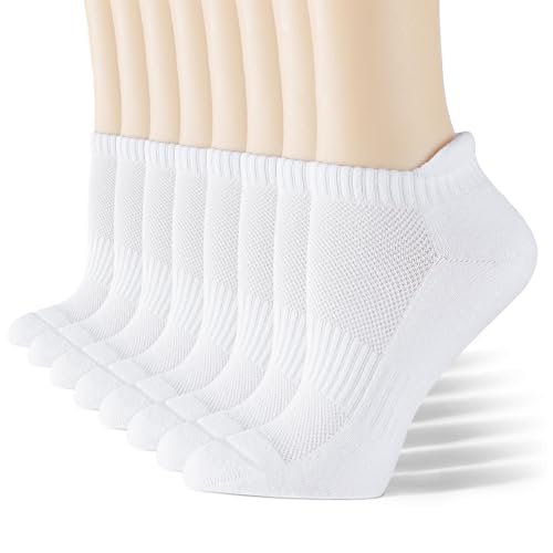 IDEGG 8 Pairs Ankle Performance Athletic Running Socks Low Cut Sports Tab Socks for Women and Men