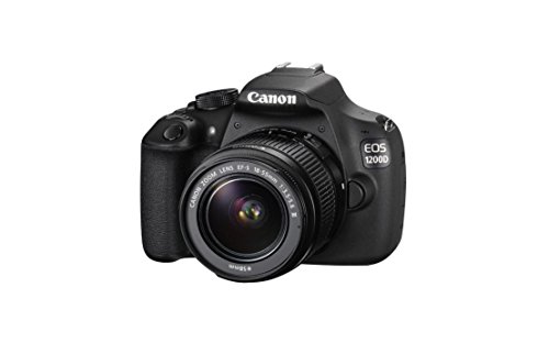 Image of Canon EOS 1200D 18MP Digital SLR Camera (Black) with EF-S 18-55mm f /3.5-5.6 is II Lens, 8GB Card and Carry Bag