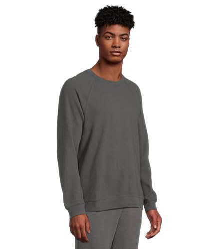 Barefoot Dreams Men's Malibu Collection Waffle Knit Raglan Pullover2