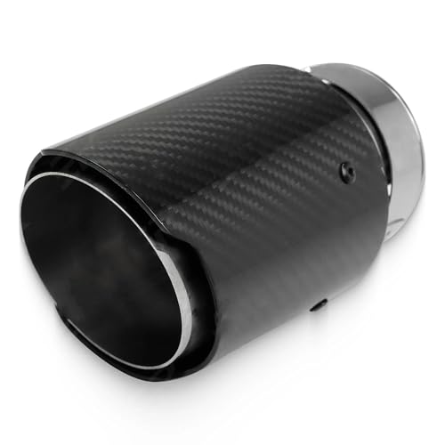 Tuyau d'échappement universel en fibre de carbone et embout de silencieux inox 63mm