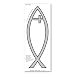 Silver Cross Fish Magnet