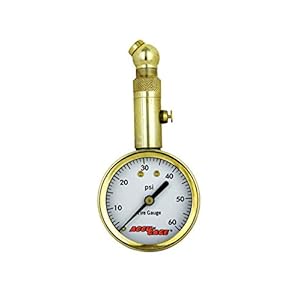 Accu-Gage by Milton Dial Tire Pressure Gauge with Swivel Angle Air Chuck – ANSI Certified for Motorcycle/Car/Truck Tires (0-60 PSI)