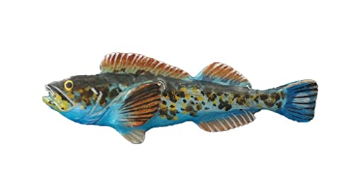 Blue Lingcod Fish Pin, Hand Painted, SP065B, 2”, Ling Cod, Buffalo Cod, Cultus Cod, Blue Lingcod, Ling, Lapel, Hat, Pins, Brooch, Jewelry, Gift, 100% Handmade in the USA, Over 200 Fish Designs Available.