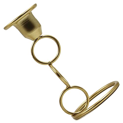 STOBAZA Ring Metal Candle Holder Wedding Table Decor Cone Holder Candle Holder Centerpiece Black Tea Lights Candles Wedding Candles Fireplace Stand Metal Trim Decorate Dinner Party Conical