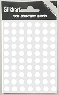 490 White 8mm Sticky Coloured Dots Easy Peel Self Adhesive Colour Coding Sticky Dots Round Labels Circle Stickers