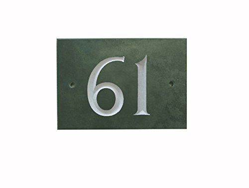 Green Slate House Number (1-99) (No 61)