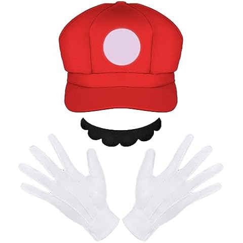 Aomig Mario Cosplay Costume Accessories Kit Cover