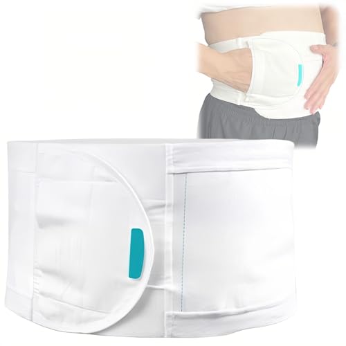 Cinturón de Ostomía de 16,5 Cm de Ancho, Cinturón Ostomía Ajustable, Diámetro Del Orificio Recortable para Cuidados Postoperatorios Después de la Cirugía(Large)