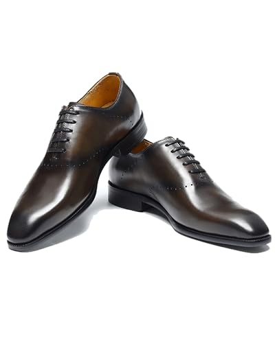 Men's Dress Shoes - Minimalist Cap Toe Oxford in Genuine Leather | Sleek Dress Shoes for Business 662923