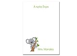 Personalized Koala Bear Notepad Teacher Gift Classroom End Of Year Gift