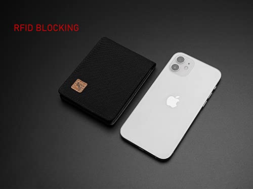Image of Lanyani Minimalist Fabric Wallet Bifold RFID Blocking