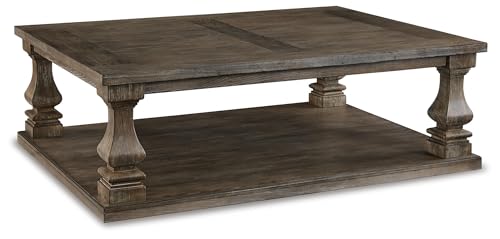 Signature Design by Ashley Johnelle Farmhouse Coffee Table with Weathered Gray...