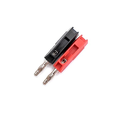 Image of zhenyu 10Pcs 4mm Banana Plugs Male Stackable Connector Speaker Cable Adapter with Solderless Screw Connection for Multimeter Test Leads Probes, Screw Type (Red+Black)