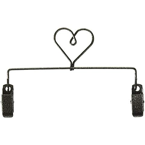 Ackfeld Manufacturing 6in Heart Holder Charcoal Quilt Clip Hanger Cover