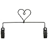 Ackfeld manufacturing 6in heart holder charcoal quilt clip hanger  urban country home decor