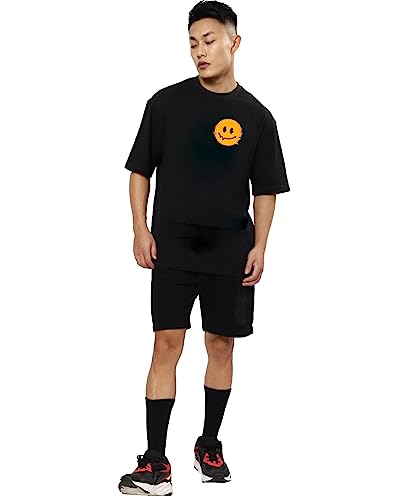 Image of Mens Oversized Printed Half Sleeve Branded Cotton T-Shirt for Mens || Back Printed t Shirts for Men || Oversized t Shirts for Men