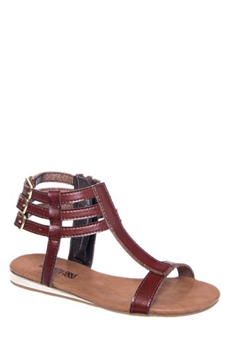 Kenneth Cole REACTION Kids Girl's Wishing Shell (Little Kid/Big Kid) Chocolate Leather Sandal 1 Little Kid M