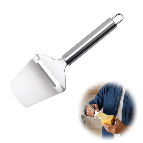 QYHON Käsehobel Edelstahl – Käsehobel Testsieger & Cheese Slicer, Käseschneider mit Heavy-Duty Klinge, Parmesanhobel & Käseschaber für Hart- und Schnittkäse, spülmaschinengeeignet