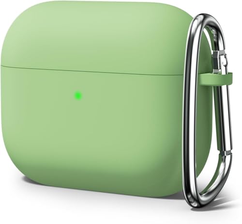 Image of Meyaar for Apple AirPods 4 ​​​​​​​Case Cover with Keychain, Soft Skin Silicone Case Cover, Full Protective Case Cover Compatible with Apple AirPods 4 Case 2024 (Mint Green)