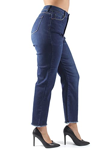 Women's Juniors Mom-Fit High Waist Loose Straight Leg Jeans (2138)4