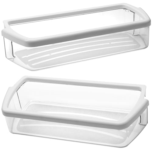 W10321304 Refrigerator Cantilever Door Shelf Bin by Fetechmate Compatible with Ken-more Whirl-pool Refrigerator Replaces WPW10321304, AP6019471, 2171046, 2171047, 2179574, ps11752778, 2179607-2 Pack
