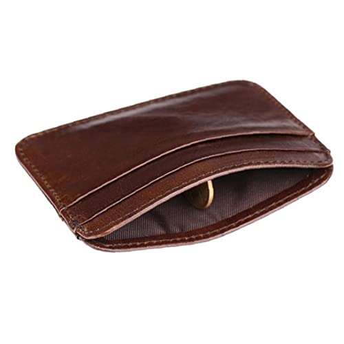 Vintage Men Leather Credit Card Holder Small Wallet Money Bag Id Card Case Mini Purse for Male3