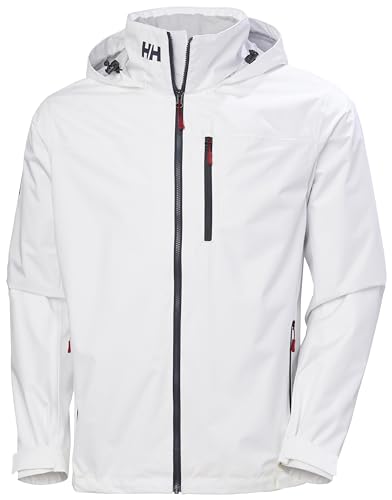 Helly-Hansen Men's Crew Hooded Jacket 2.0, 001 White, Large