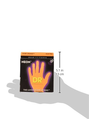 DR Strings NEON 9-46 Jeu de Cordes pour Guitare Electrique Orange - Les Beatles, Paul McCartney, John Lennon, RIngo Starr, George Harrison DR Strings NEON 9-46 Jeu de Cordes pour Guitare Electrique Orange – Image 4