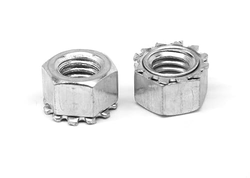 Keps Locknut #12-24 Lock Nut with External Tooth Lock Washer (100 PK) #12-24 Thread Size, Hex Width: 7/16 in, Hex Height: 5/32 in, Washer OD: 0.50 in